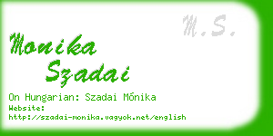 monika szadai business card