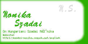 monika szadai business card